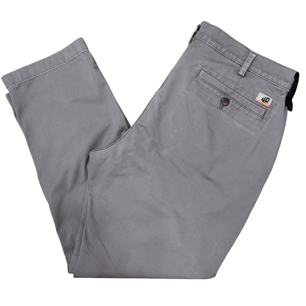 40 Grit Duluth Trading Flex Twill Slim Fit Gray Pants Stretch 38x30 Mens Utility